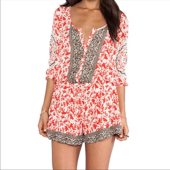 Free People Pants - Free People Resort Long Sleeve Romper Gardenia L